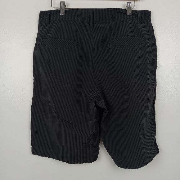 Lululemon Textured  Shorts Mens 36  Stretch Commission Golf Beach Grey - Picture 5 of 8